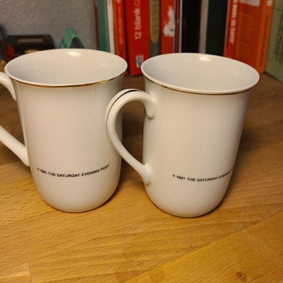 Norman Rockwell "No Swimming" mug set - Picture 2 of 7